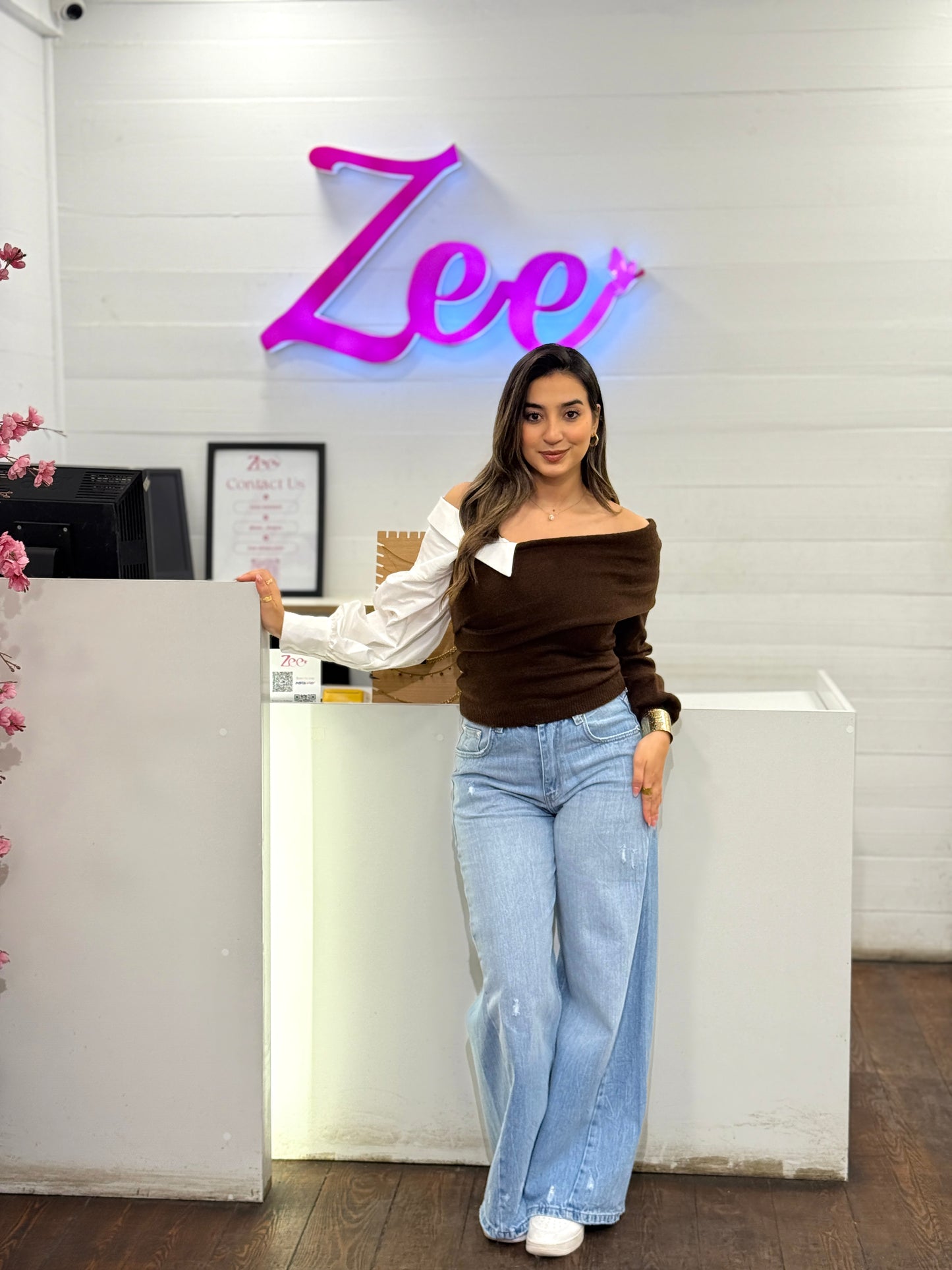 Off-Shoulder Knit Top