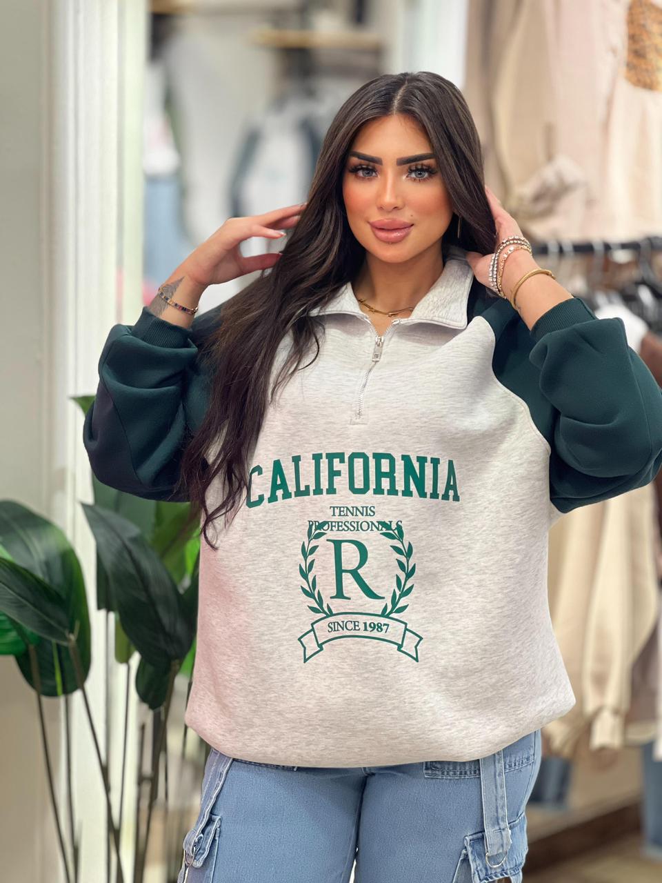 california half zipper sweatshirt