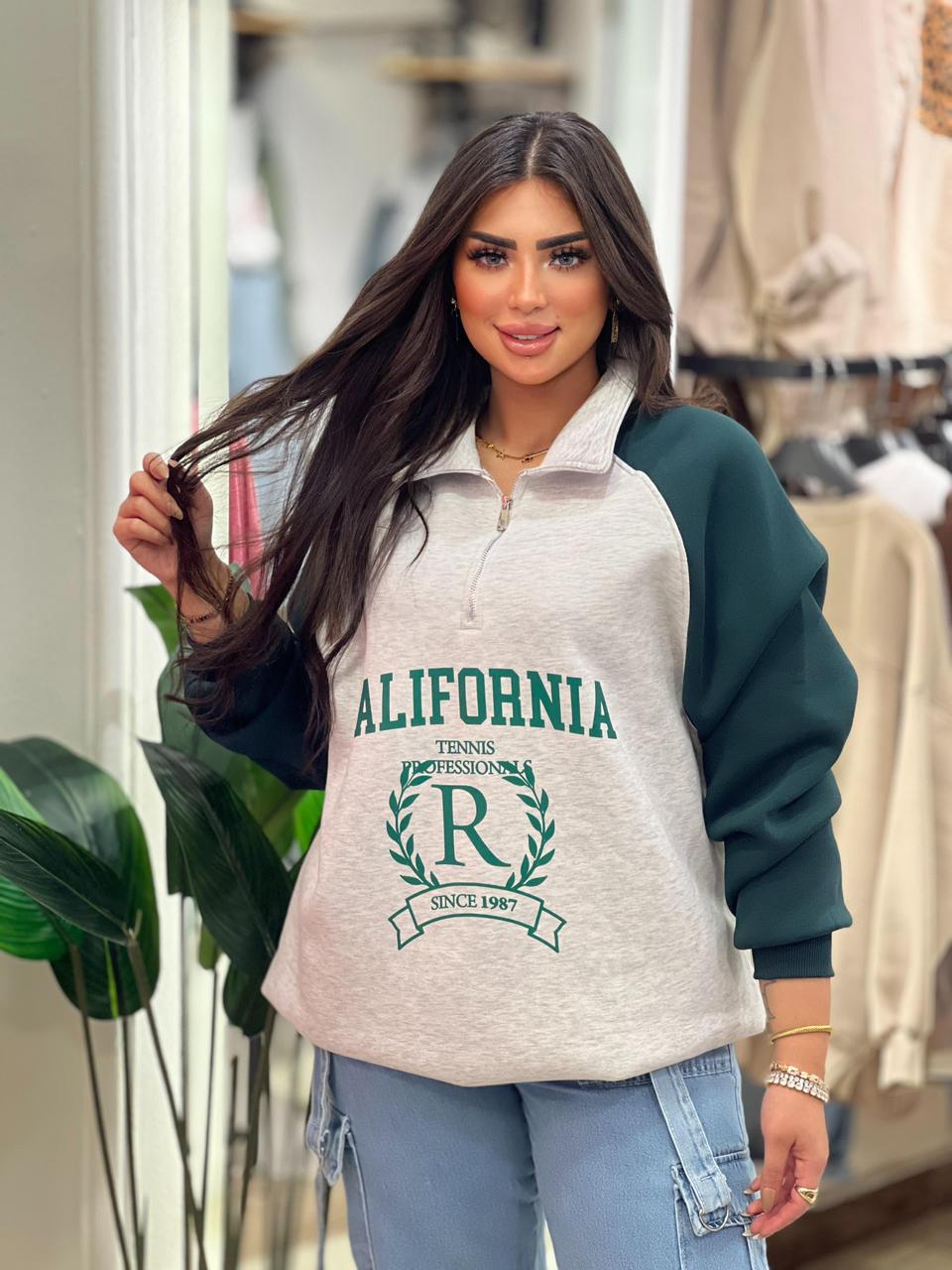 california half zipper sweatshirt