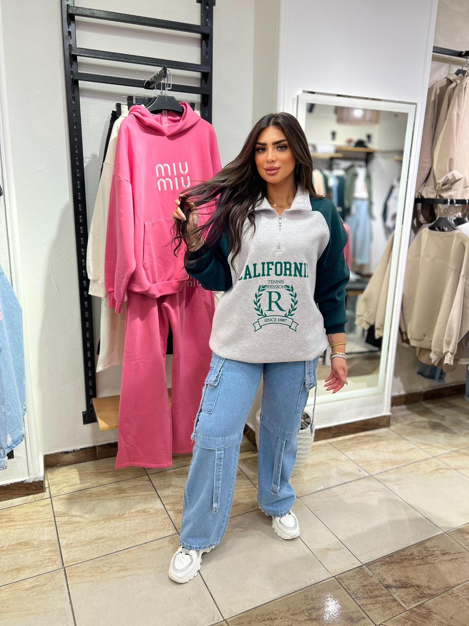 california half zipper sweatshirt