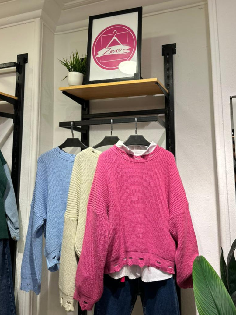 "Cutaway Edge Pullover"