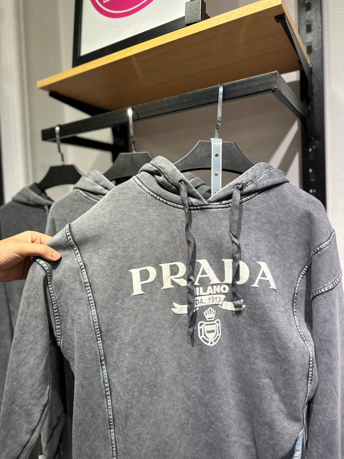 "Prada Luxe Washed Hoodie"