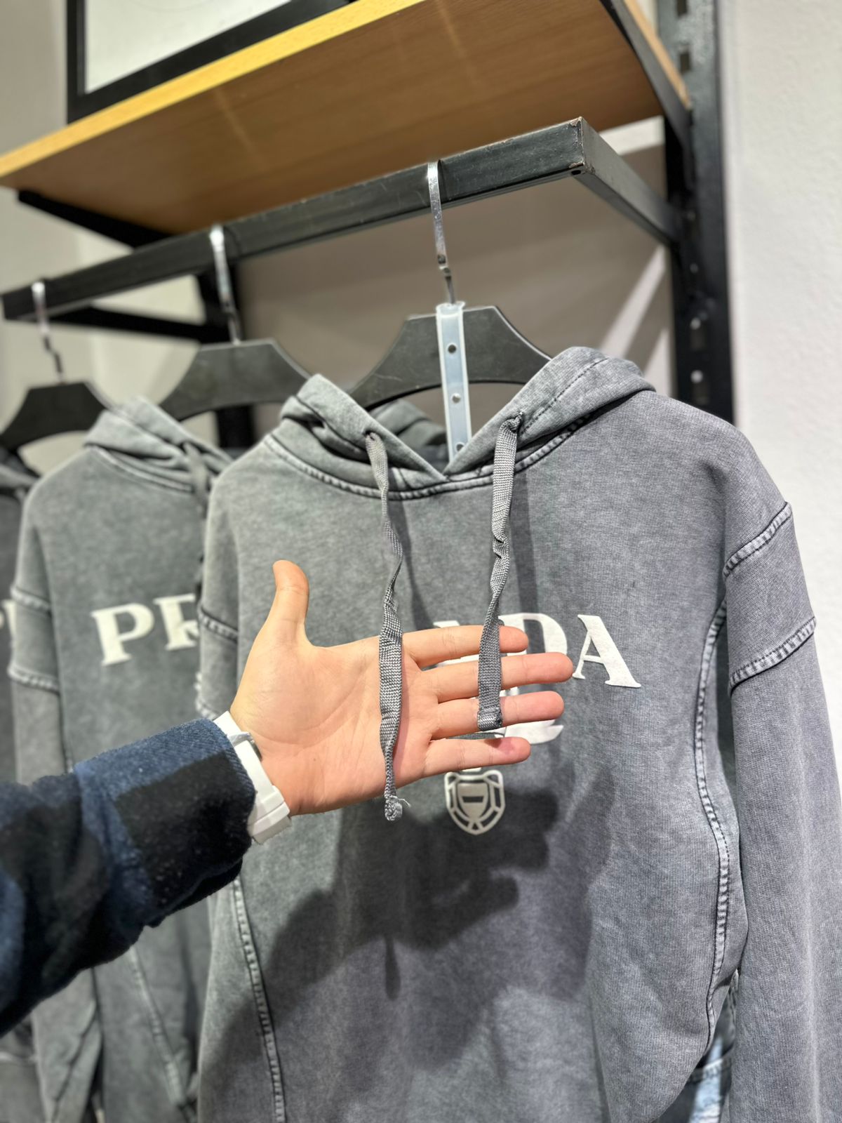 "Prada Luxe Washed Hoodie"