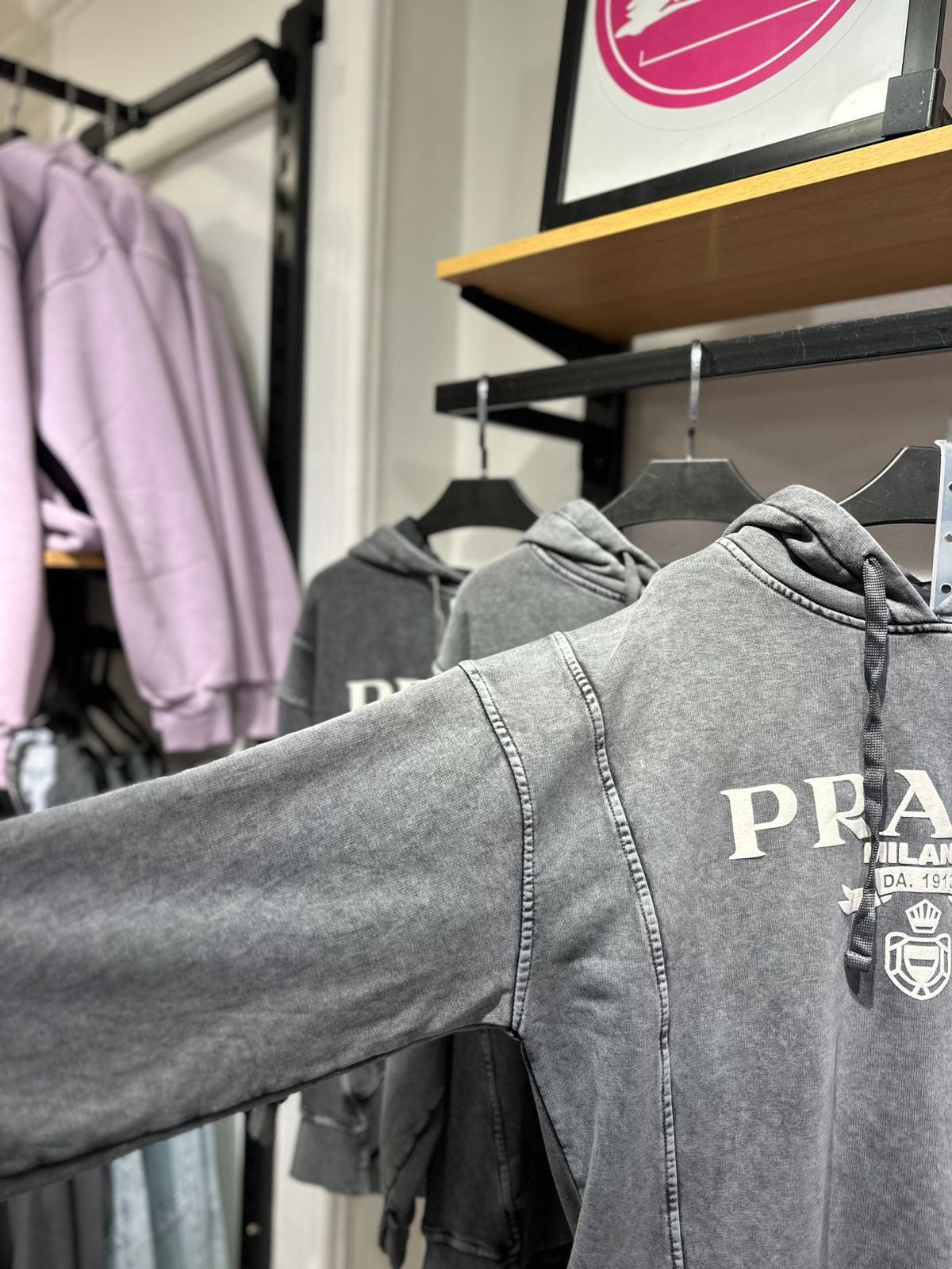 "Prada Luxe Washed Hoodie"