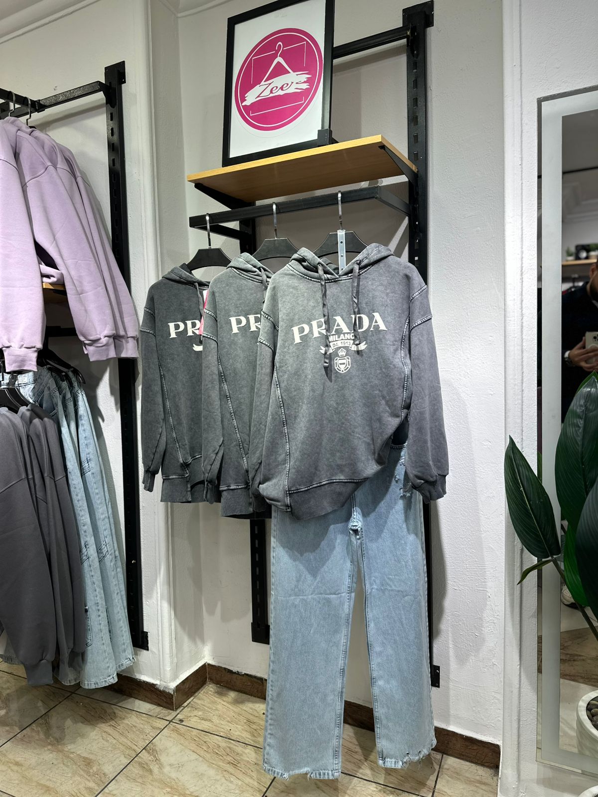 "Prada Luxe Washed Hoodie"