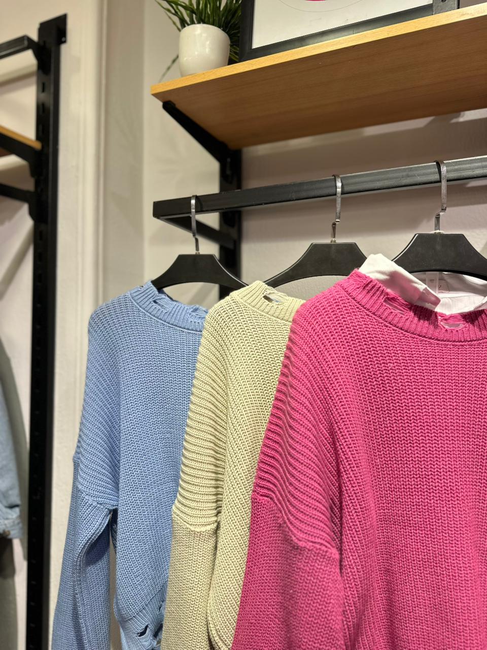 "Cutaway Edge Pullover"
