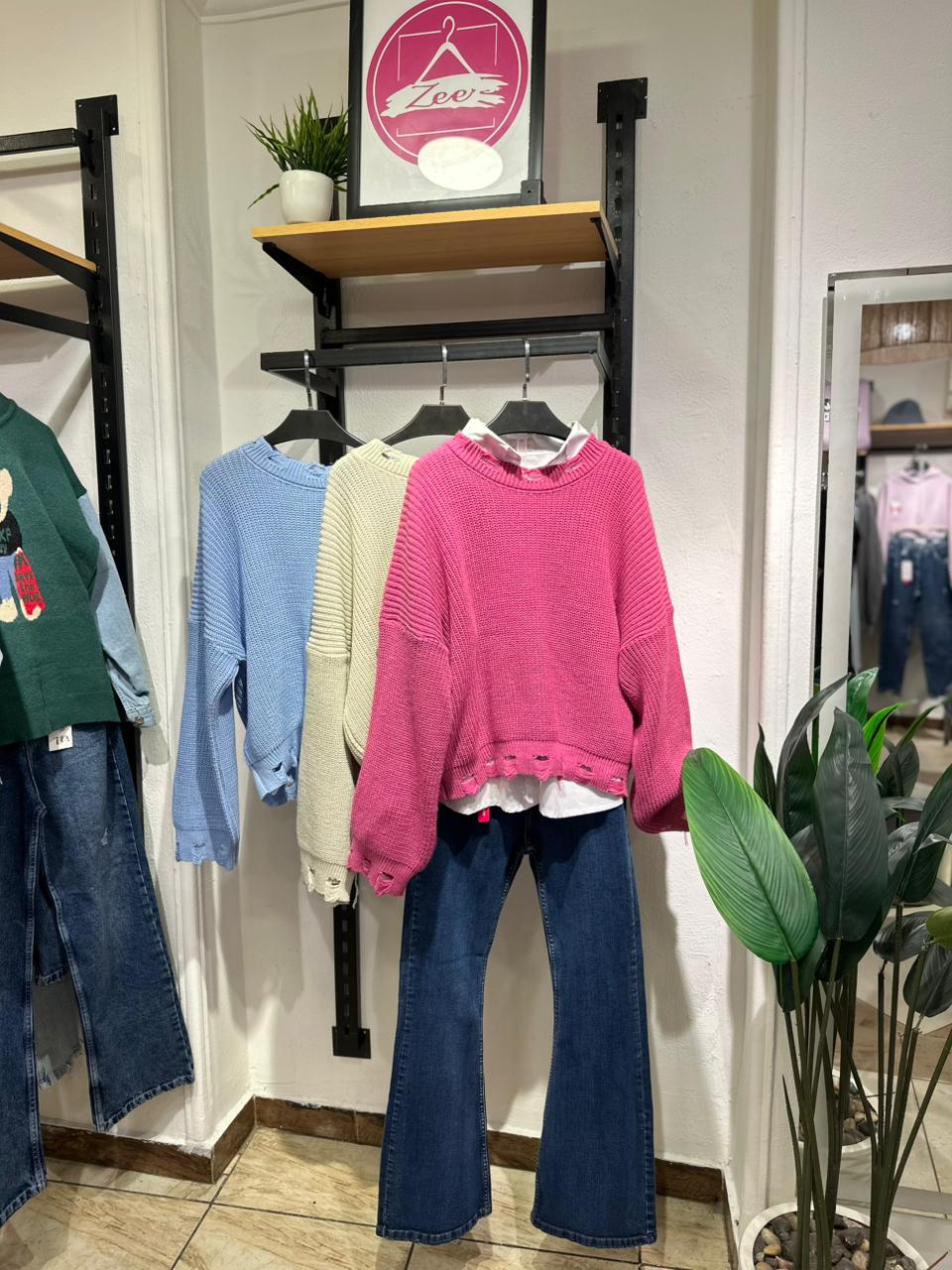 "Cutaway Edge Pullover"