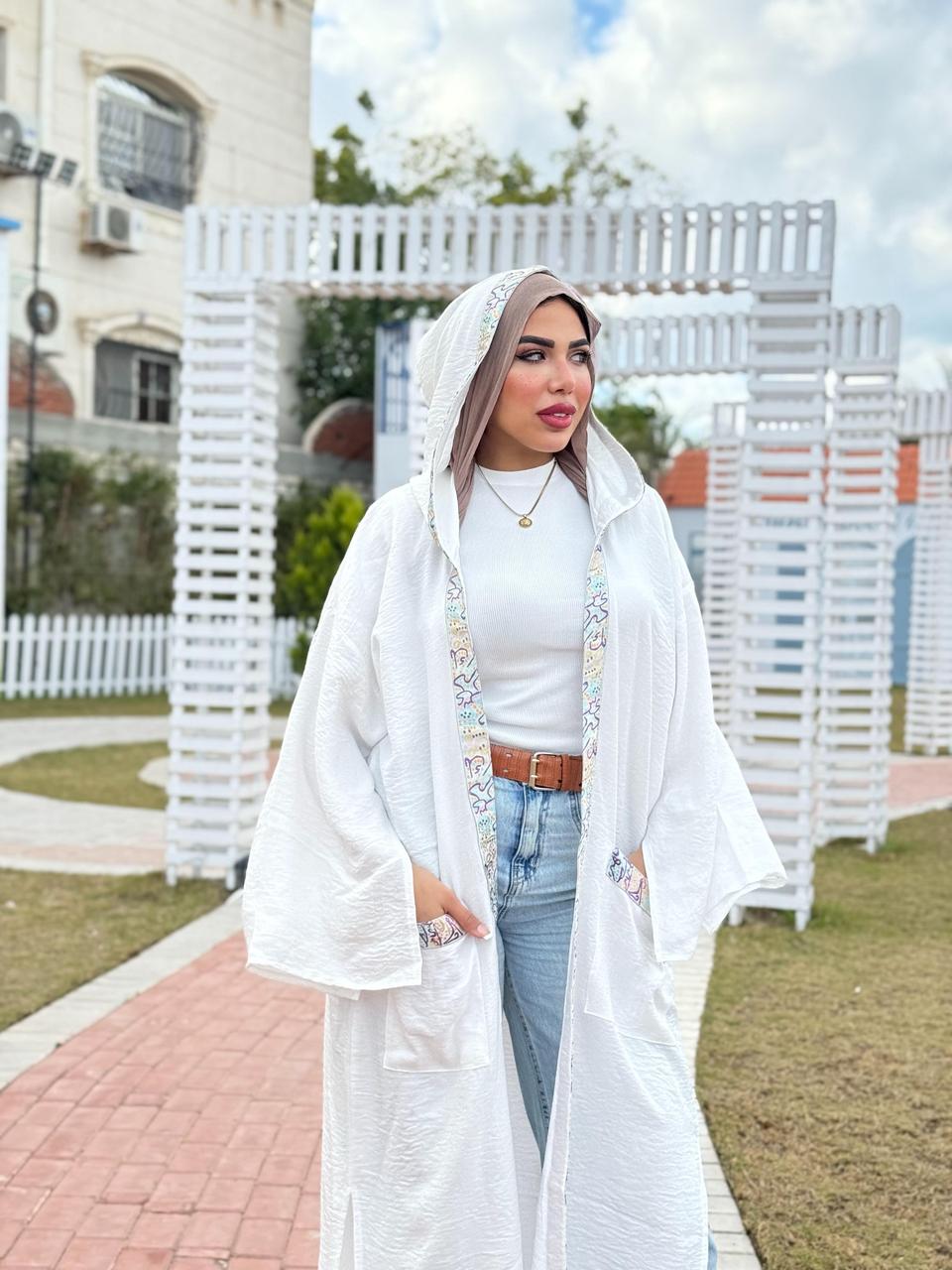 COLORFUL WHITE KAFTAN
