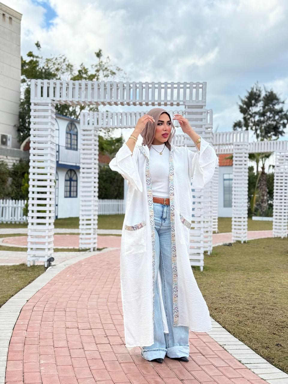 COLORFUL WHITE KAFTAN