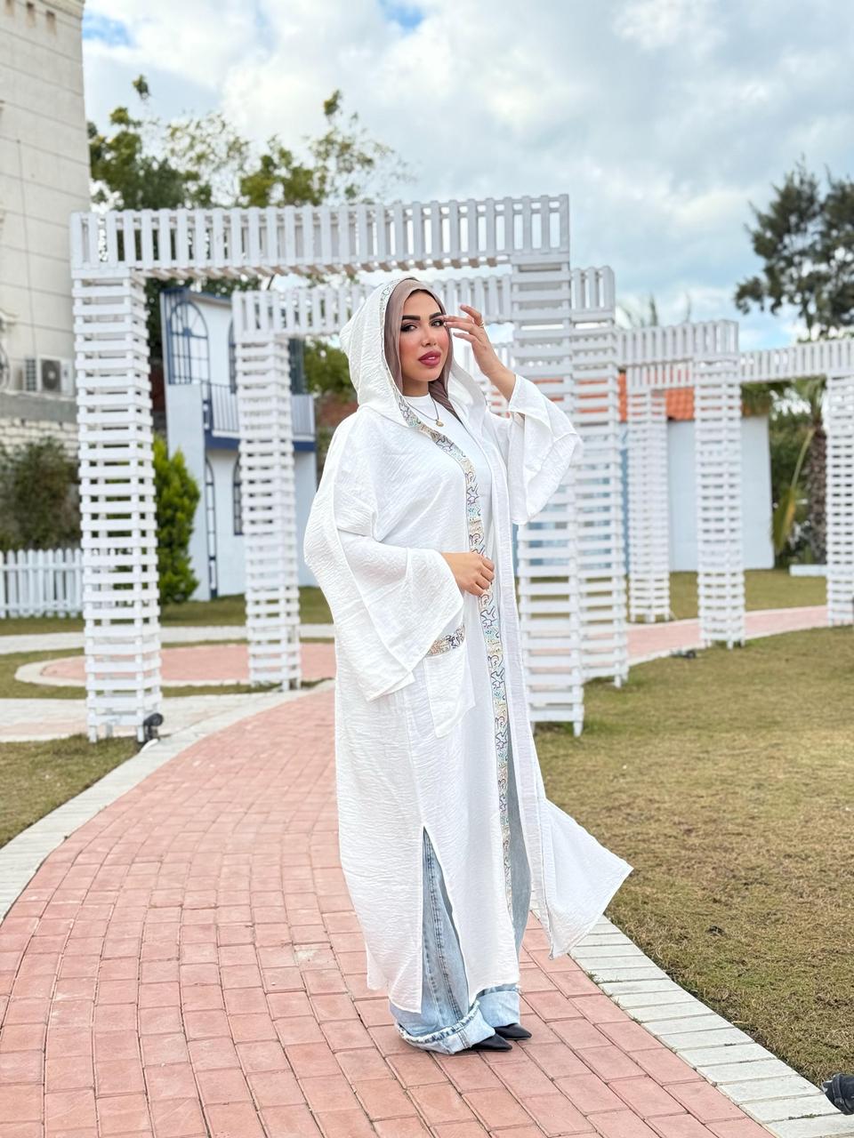 COLORFUL WHITE KAFTAN