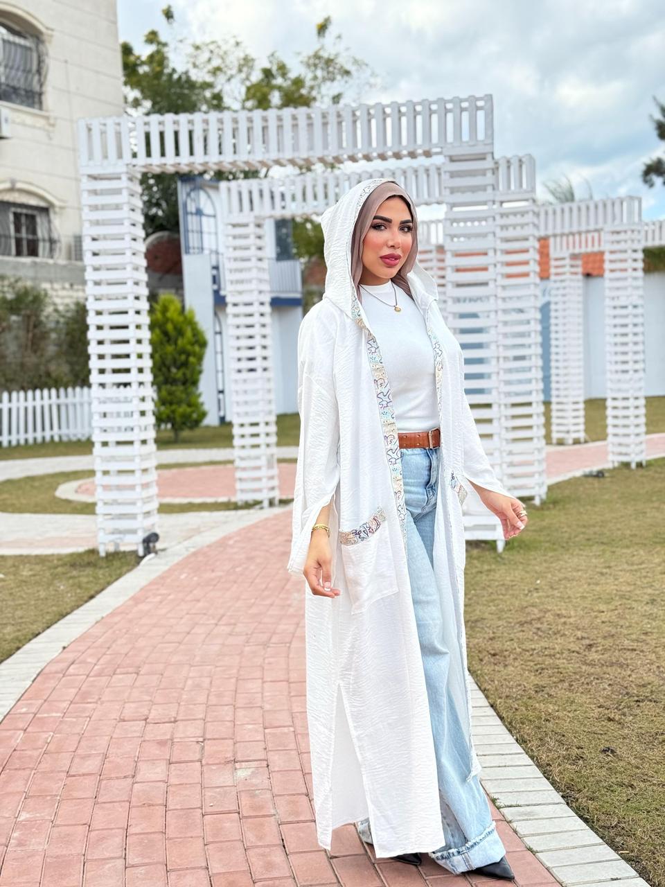 COLORFUL WHITE KAFTAN